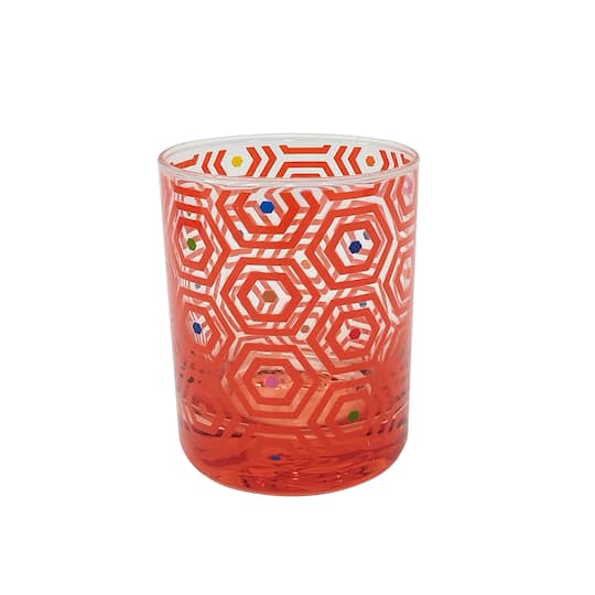 Jonathan Adler x Michaels 10.8oz. Red Honeycomb Glass Cup
